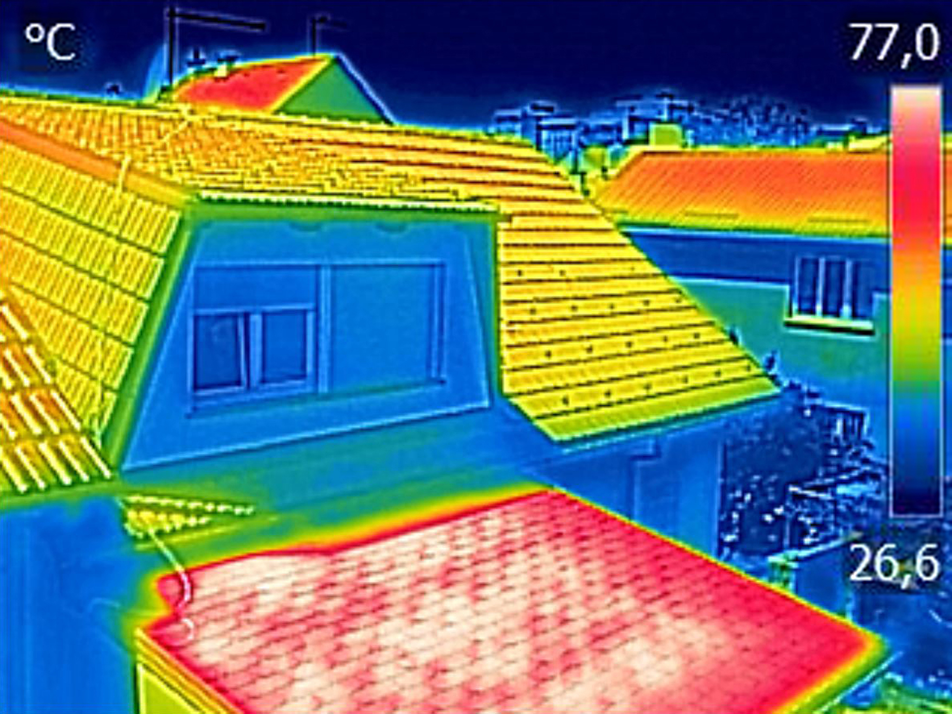 Thermal image from a home energy audit